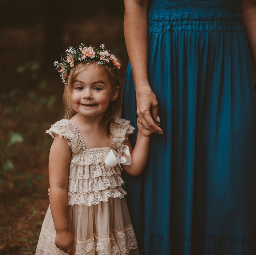 Ever Fairy Cream tulle toddler boho dress